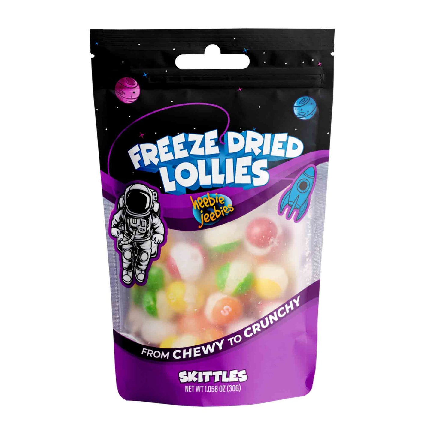 Heebie Jeebies Freeze Dried Lollies - Mini Skittles