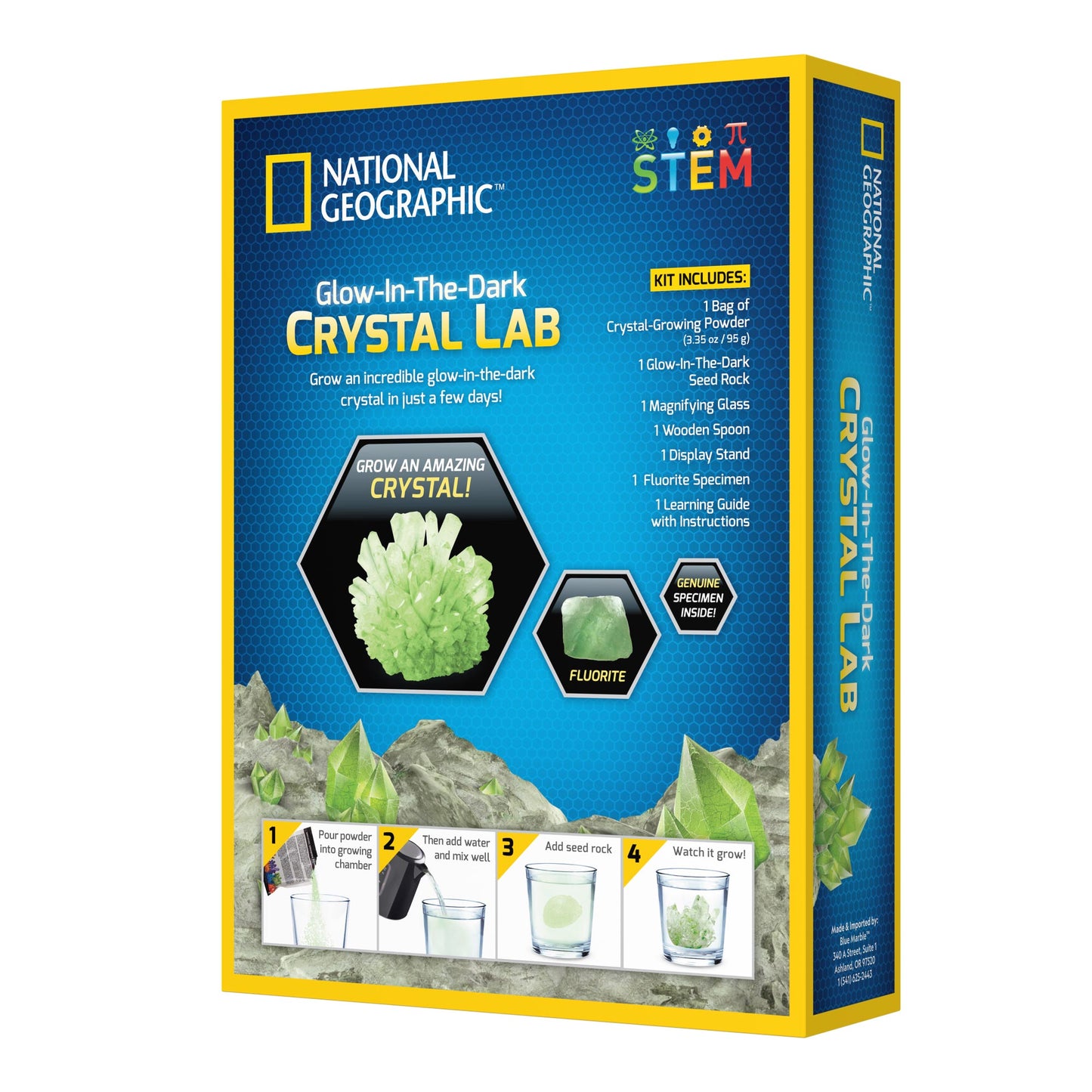 National Geographic Green Glowinthedark Crystal Growing Lab