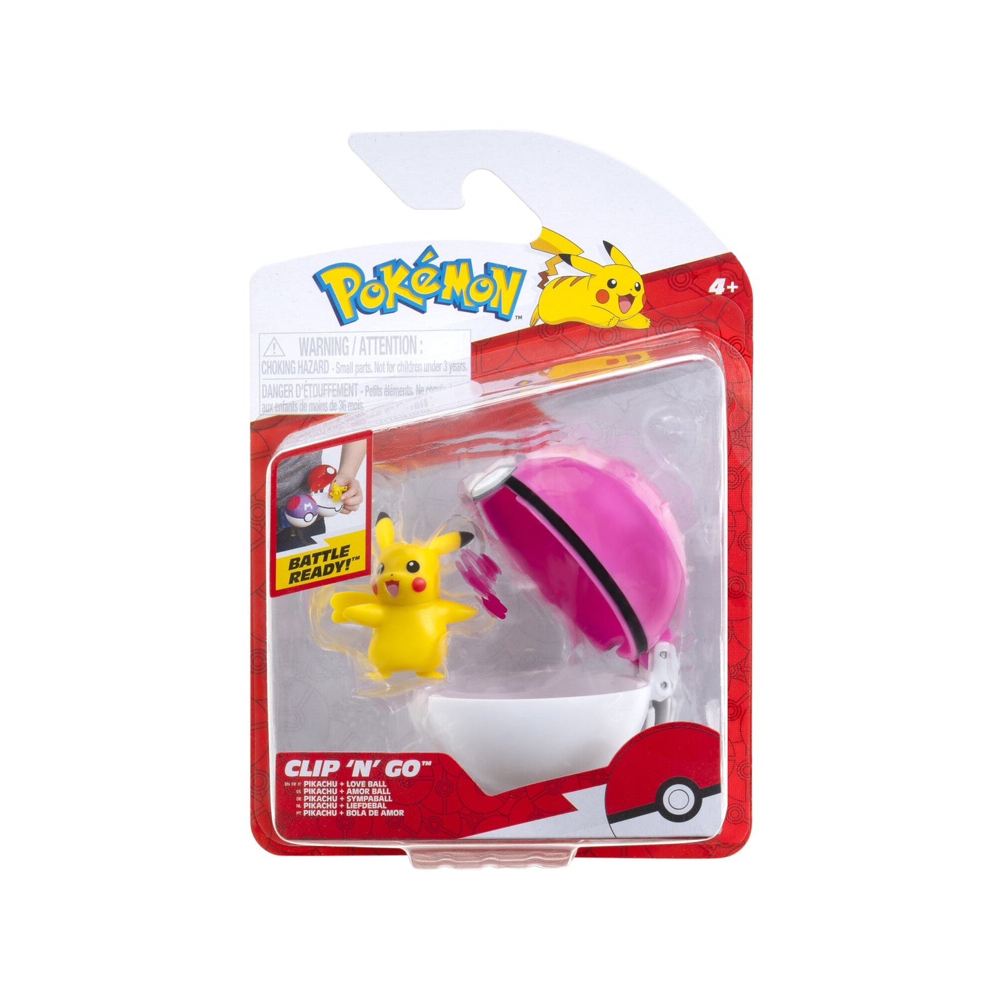 Pokemon Clip N Go Pikachu & Love Ball