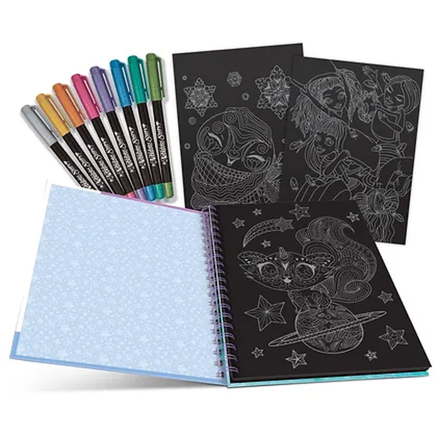 Nebulous Stars Black Pages Colouring Book - Isadora