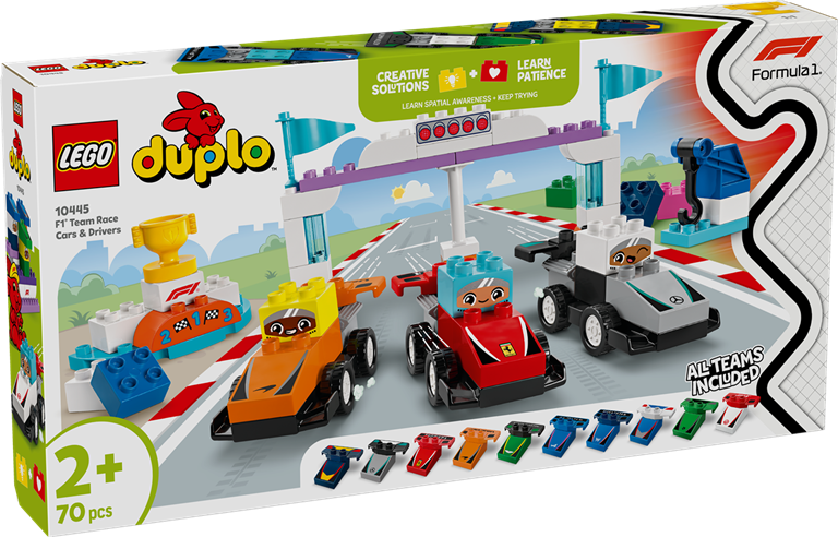 LEGO 10445 Duplo F1 Team Race Cars & Drivers