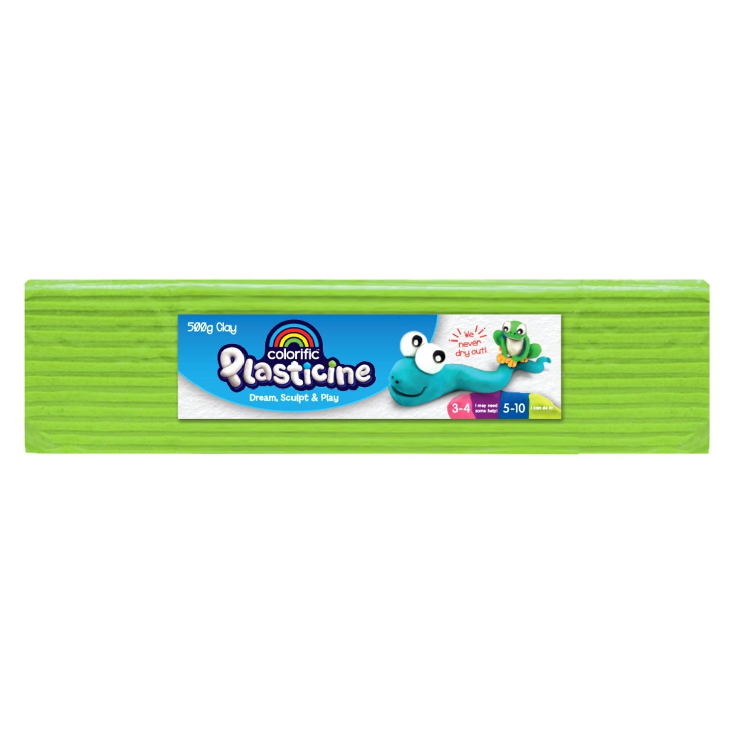 Colorific Plasticine Education Pack 500G Lime