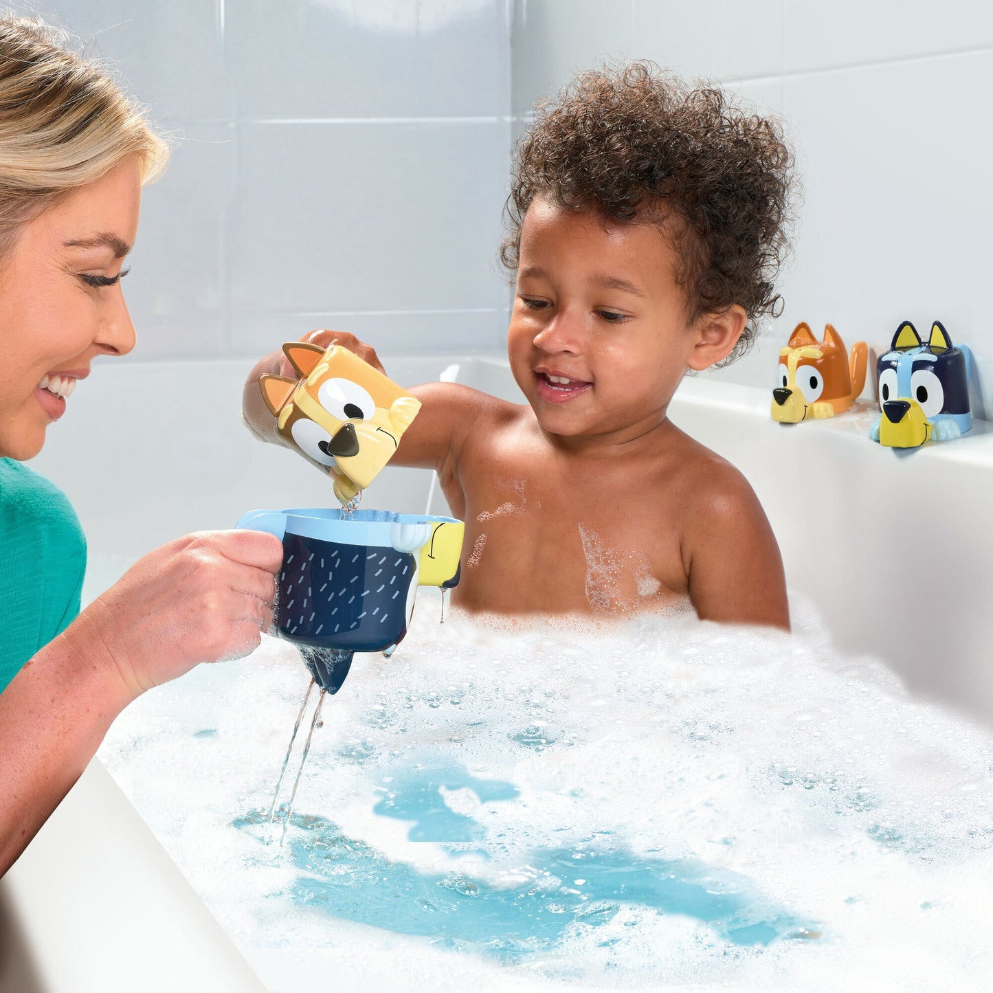 Bluey's Family Pouring Cups Bath Toy