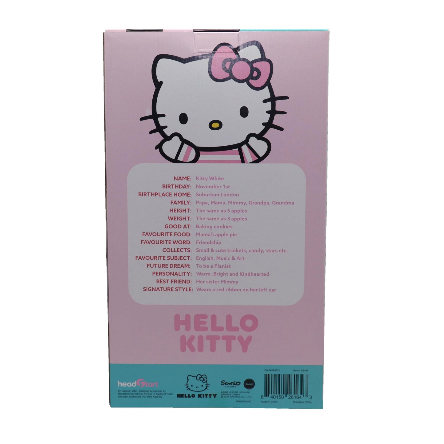Hello Kitty Medium Plush Denim Skirt & Pink Stripe Top