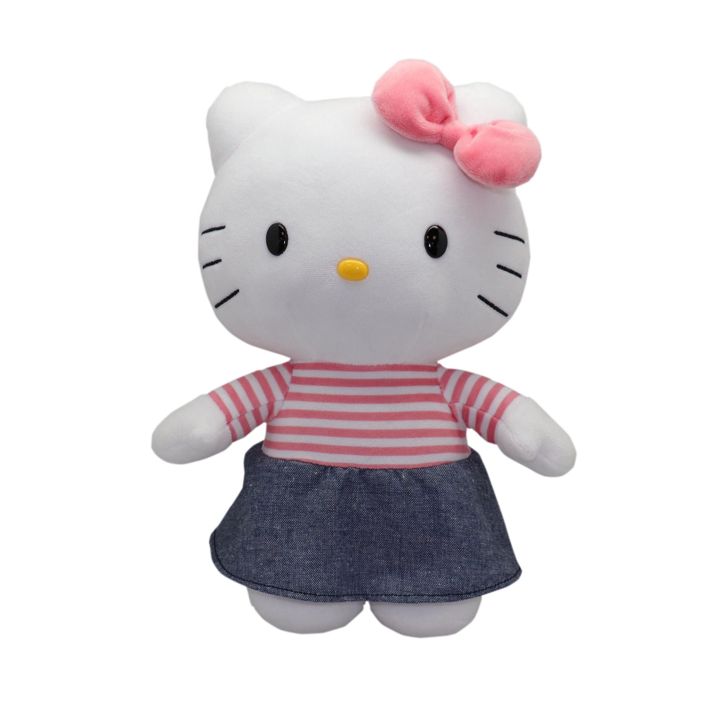 Hello Kitty Medium Plush Denim Skirt & Pink Stripe Top