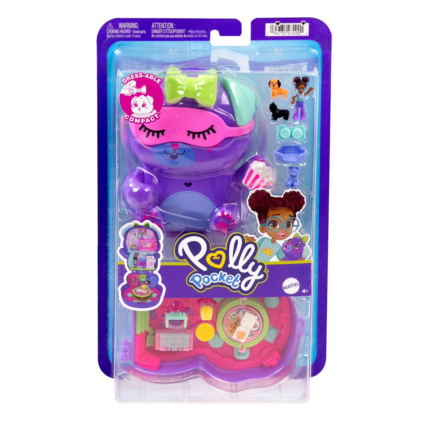 Polly Pocket Set - Sleepover Puppy Compact