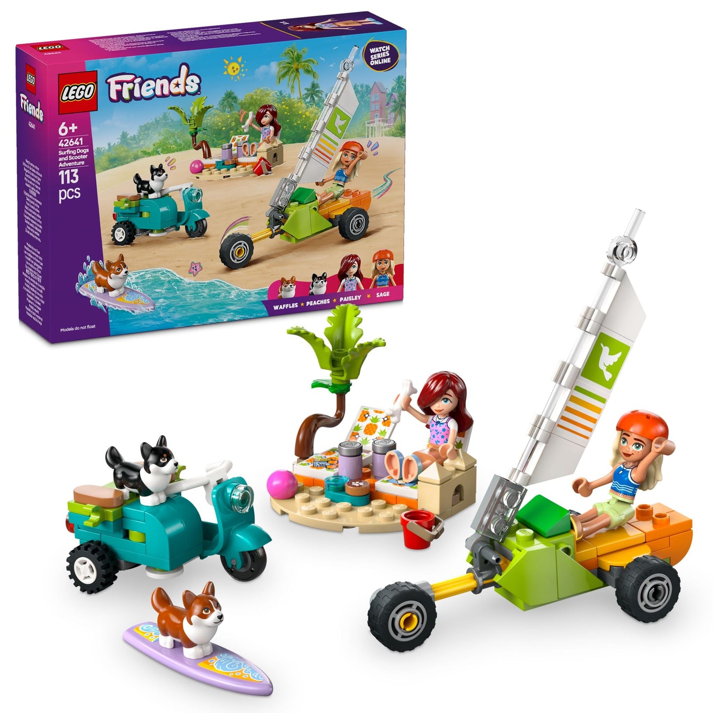 LEGO 42641 Friends Surfing Dogs and Scooter Adventure