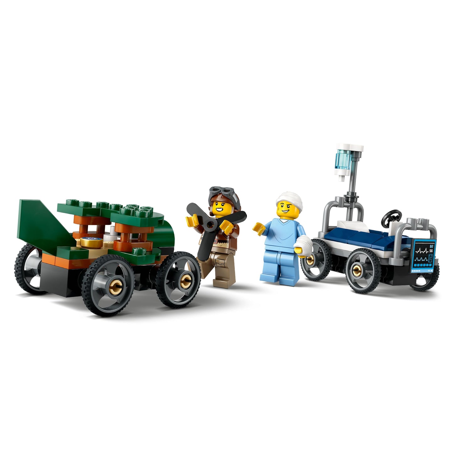 LEGO 60459 City Airplane vs. Hospital Bed Race Car Pack