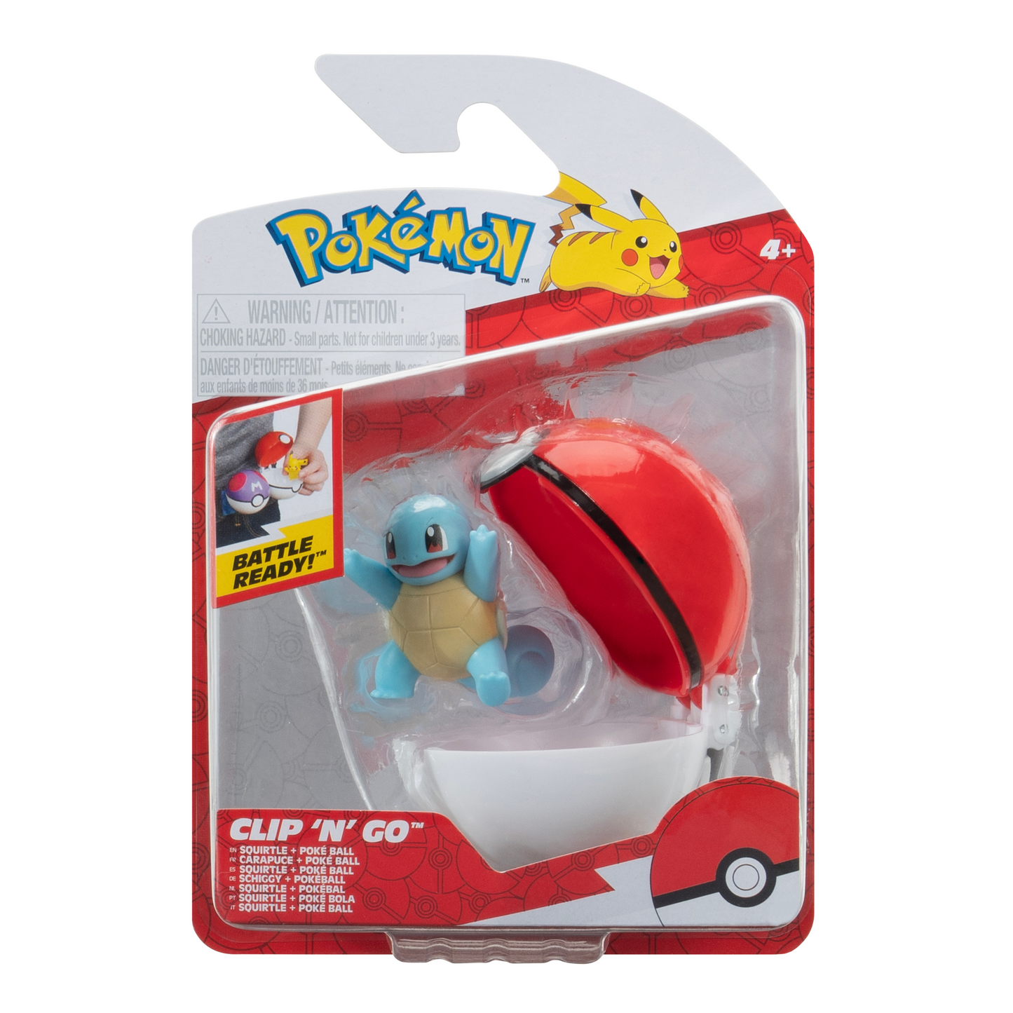 Pokemon Clip N Go Squirtle #3 & Poké Ball