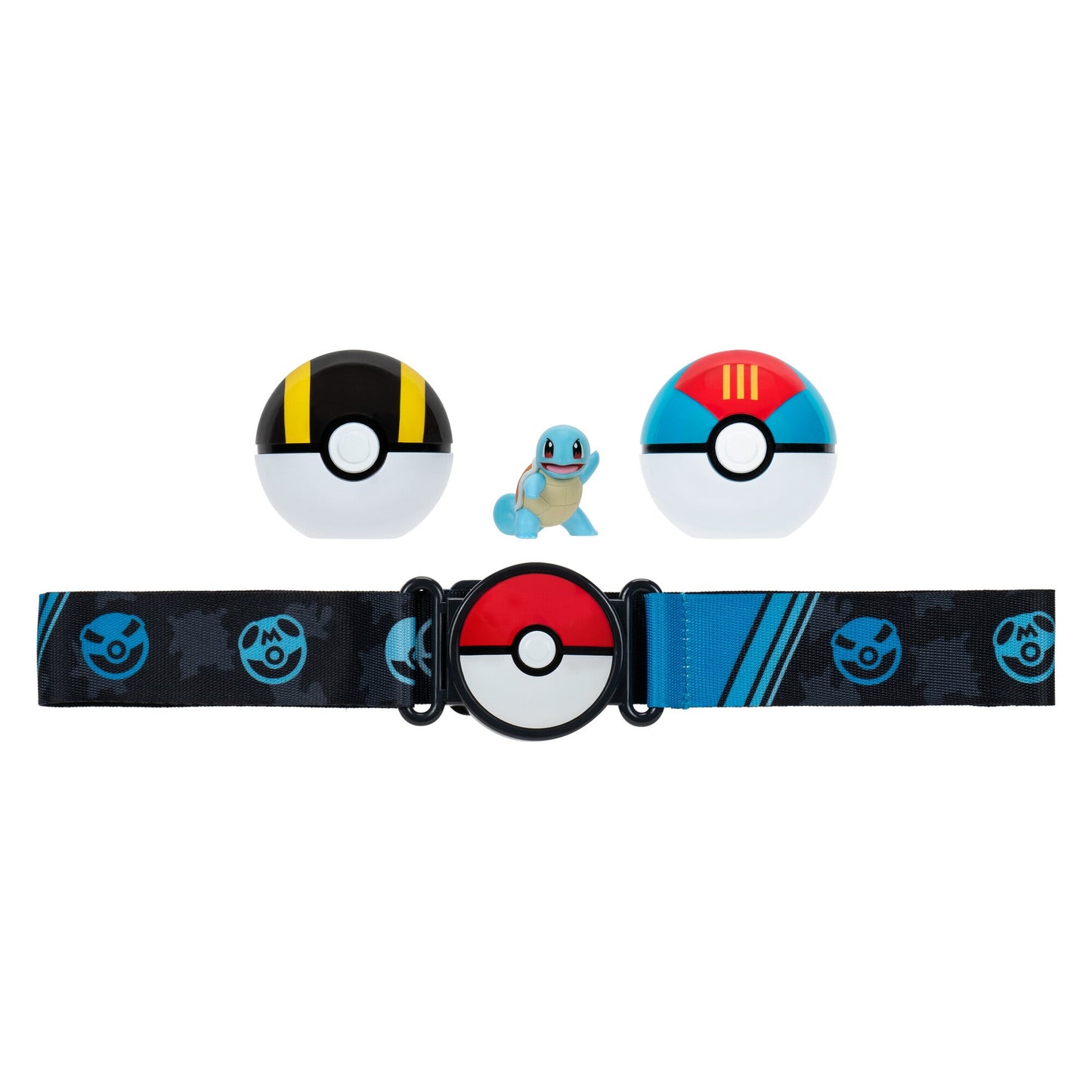 Pokemon Clip N Go Poke Ball Belt Set - Ultra Ball & Lure Ball With Squirtle