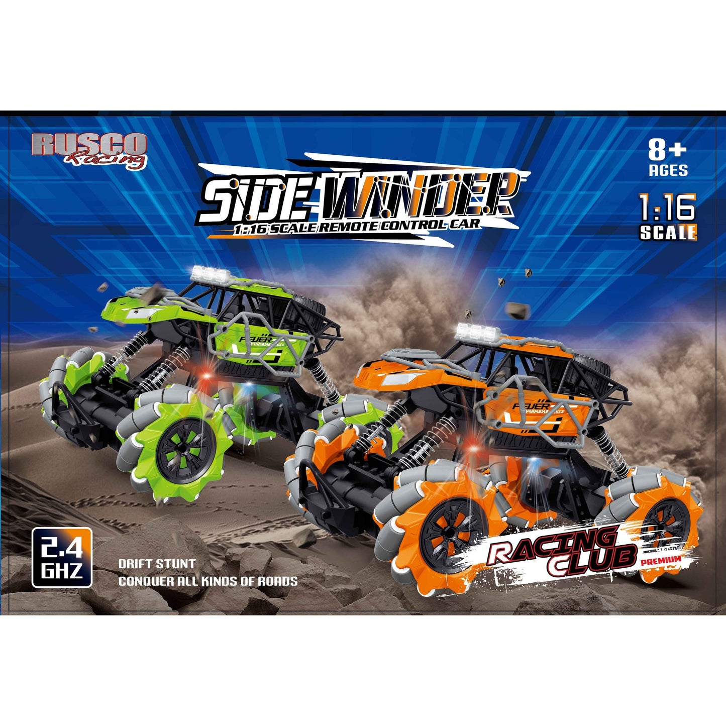 Rusco 1:16 Junior Side Winder Rock Crawler RC Monster Truck Assorted Styles