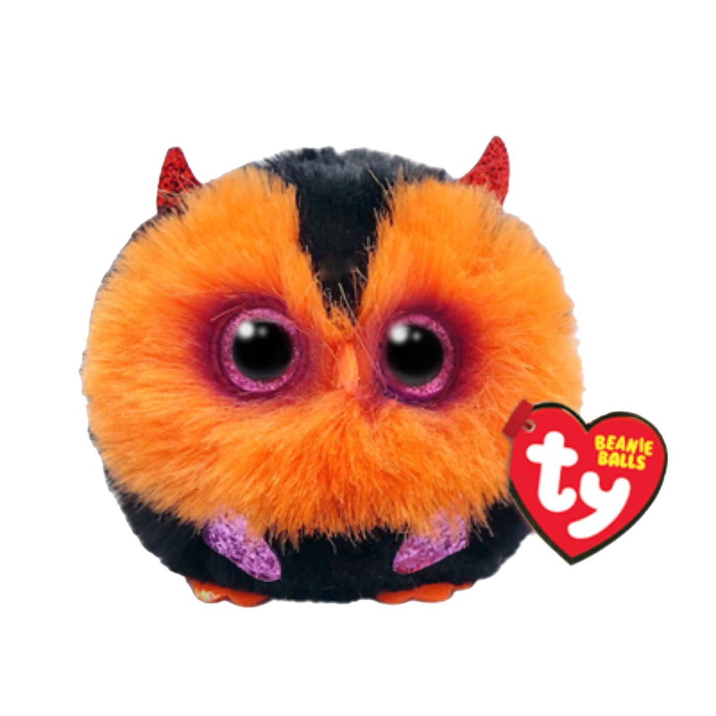 Ty Beanie Balls - Whodini Orange Owl Ball
