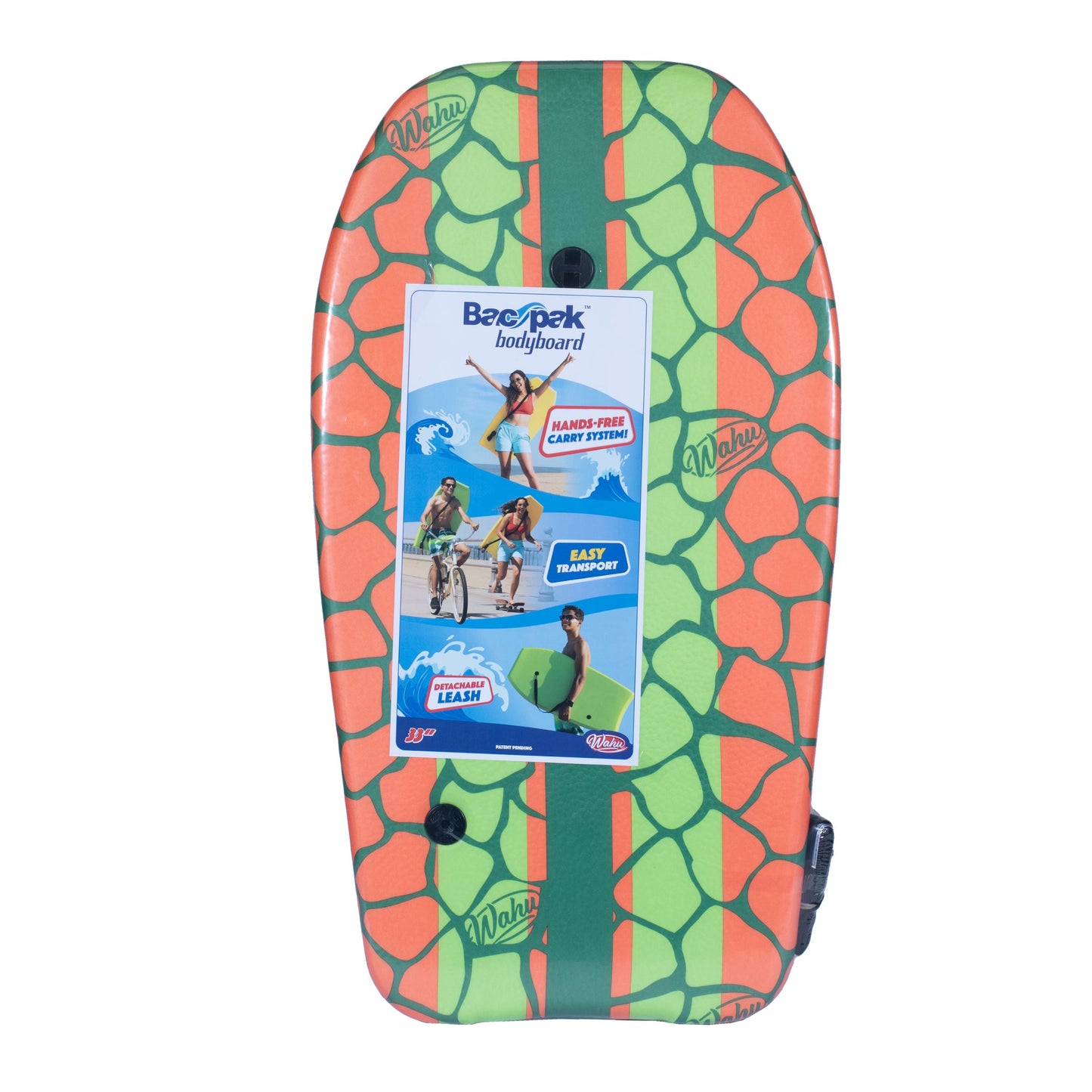 Wahu 84cm Bodyboard - Orange/Green