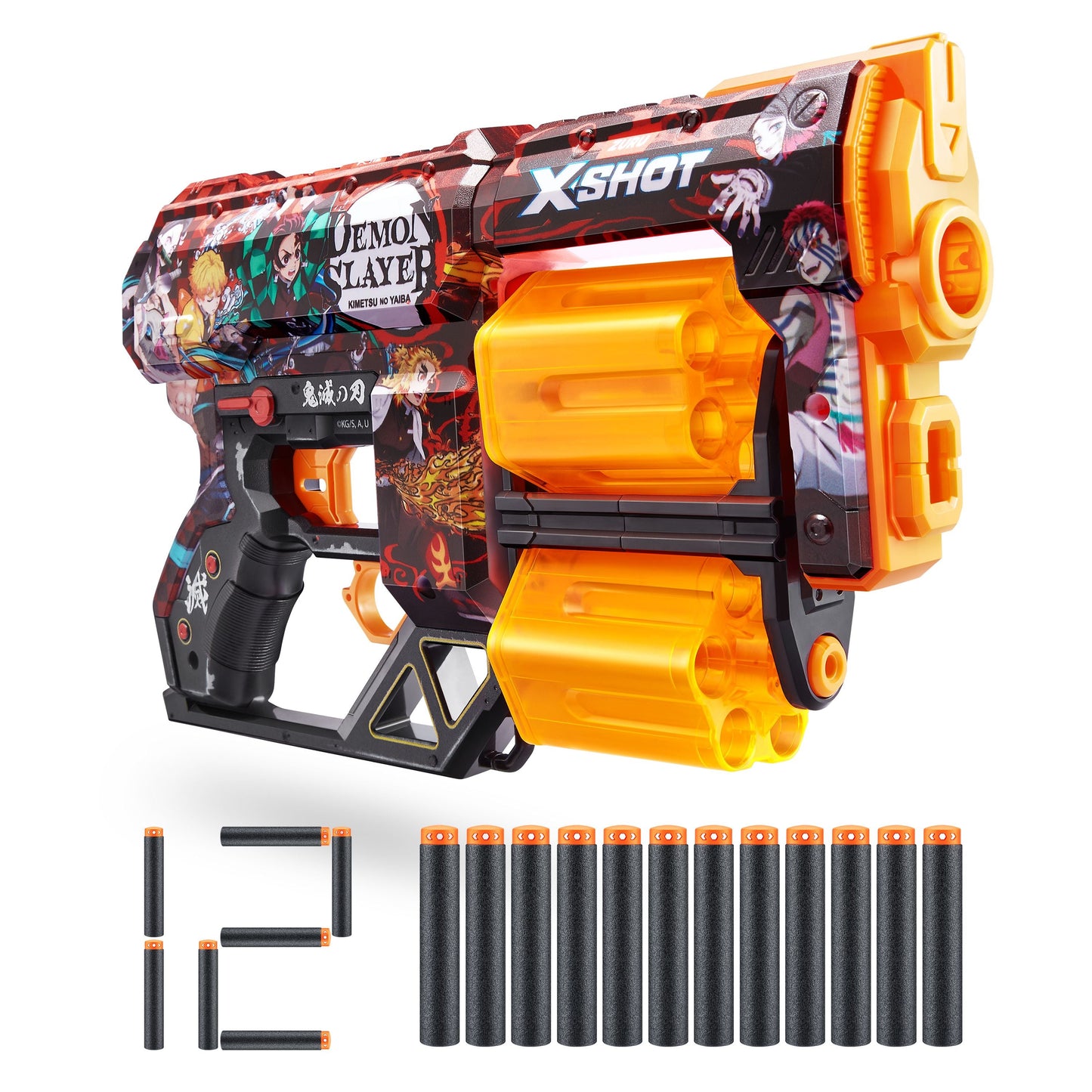 ZURU X-Shot Skins Dread With 12 Darts Demon Slayer